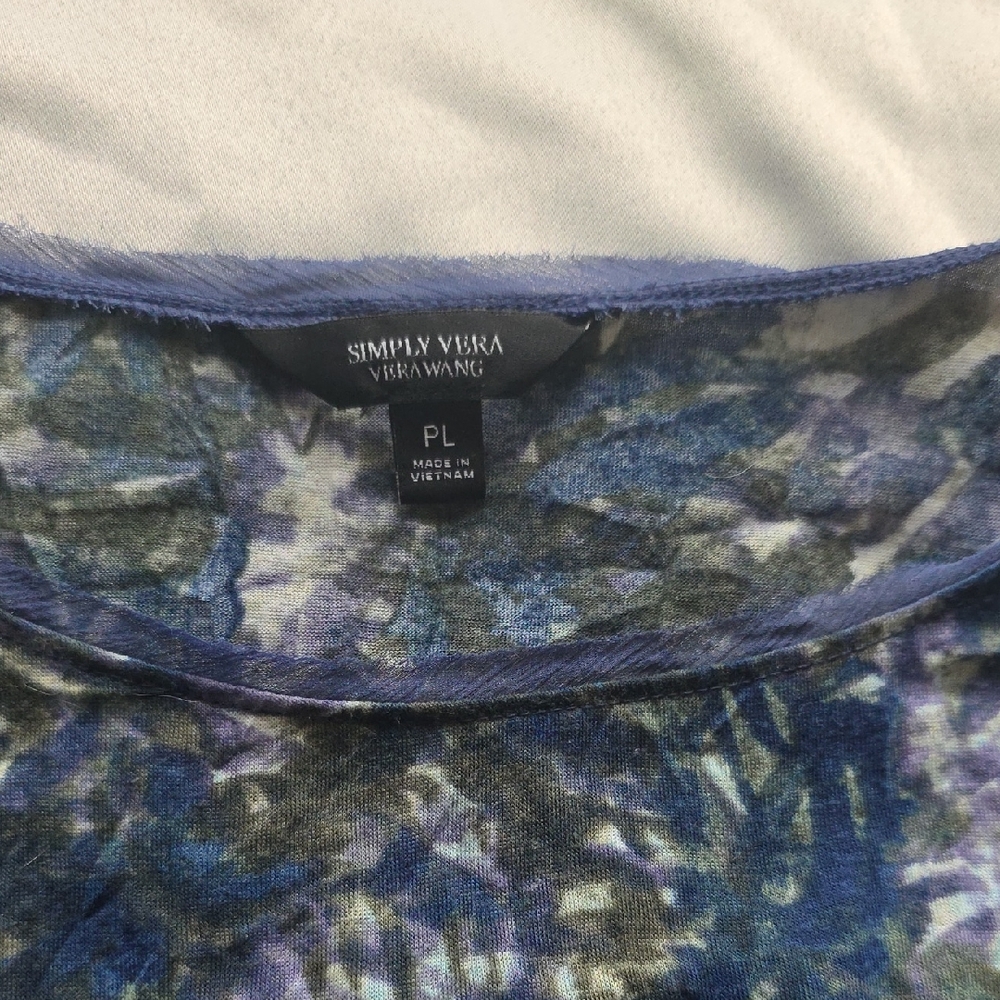 Simply Vera Vera Wang Multicolor Abstract Top
